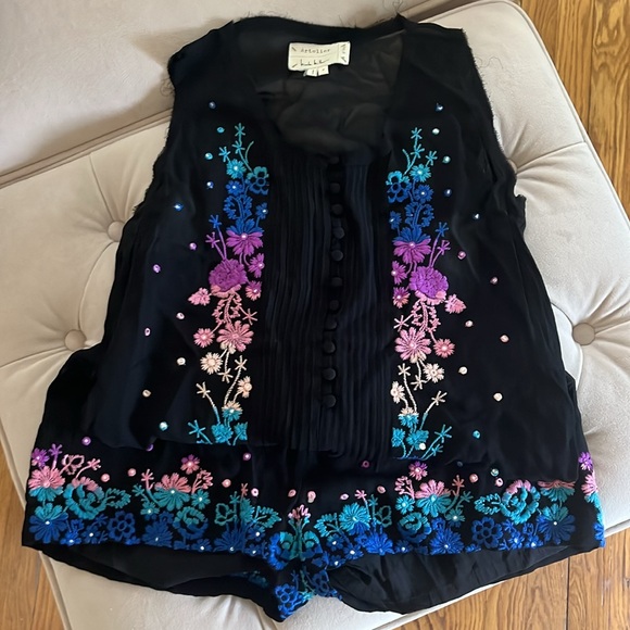 Artelier Nicole Miller Embellished Romper - Picture 8 of 10